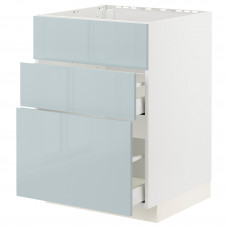 Доставка из Польши METOD / MAXIMERA Sz stj zl+3fr/2sz, bialy/Kallarp jasnoszaro-niebieski, 60x60 cm ИКЕА-49478948, ЕВРОИКЕА Калининград