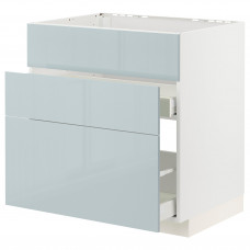 Доставка из Польши METOD / MAXIMERA Sz stj zl+3fr/2sz, bialy/Kallarp jasnoszaro-niebieski, 80x60 cm ИКЕА-79479569, ЕВРОИКЕА Калининград