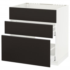 Доставка из Польши METOD / MAXIMERA Sz stj zl+3fr/2sz, bialy/Kungsbacka antracyt, 80x60 cm ИКЕА-69211986, ЕВРОИКЕА Калининград
