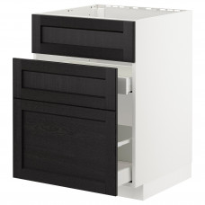 Доставка из Польши METOD / MAXIMERA sz stj zl+3fr/2szu, bialy/Lerhyttan bejcowane na czarno, 60x60 cm ИКЕА-19257222, ЕВРОИКЕА Калининград