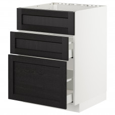 Доставка из Польши METOD / MAXIMERA sz stj zl+3fr/2szu, bialy/Lerhyttan bejcowane na czarno, 60x60 cm ИКЕА-49257230, ЕВРОИКЕА Калининград