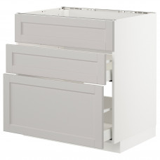 Доставка из Польши METOD / MAXIMERA sz stj zl+3fr/2szu, bialy/Lerhyttan jasnoszary, 80x60 cm ИКЕА-59274371, ЕВРОИКЕА Калининград