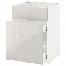Доставка из Польши METOD / MAXIMERA sz stj zl+3fr/2szu, bialy/Ringhult jasnoszary, 60x60 cm ИКЕА-29141896, ЕВРОИКЕА Калининград