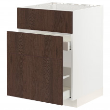 Доставка из Польши METOD / MAXIMERA sz stj zl+3fr/2szu, bialy/Sinarp brazowy, 60x60 cm ИКЕА-09404431, ЕВРОИКЕА Калининград