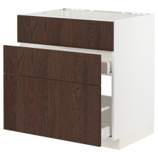 Доставка из Польши METOD / MAXIMERA sz stj zl+3fr/2szu, bialy/Sinarp brazowy, 80x60 cm ИКЕА-99404436, ЕВРОИКЕА Калининград