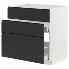 Доставка из Польши METOD / MAXIMERA sz stj zl+3fr/2szu, bialy/Upplov matowy antracyt, 80x60 cm ИКЕА-09493125, ЕВРОИКЕА Калининград