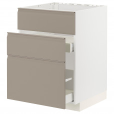 Доставка из Польши METOD / MAXIMERA sz stj zl+3fr/2szu, bialy/Upplov matowy ciemnobezowy, 60x60 cm ИКЕА-09491664, ЕВРОИКЕА Калининград