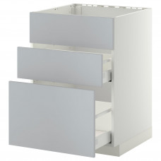 Доставка из Польши METOD / MAXIMERA Sz stj zl+3fr/2sz, bialy/Veddinge szary, 60x60 cm ИКЕА-79027997, ЕВРОИКЕА Калининград