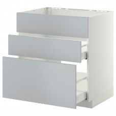 Доставка из Польши METOD / MAXIMERA Sz stj zl+3fr/2sz, bialy/Veddinge szary, 80x60 cm ИКЕА-79028063, ЕВРОИКЕА Калининград