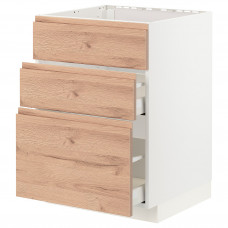 Доставка из Польши METOD / MAXIMERA sz stj zl+3fr/2szu, bialy/Voxtorp imit. debu, 60x60 cm ИКЕА-69402995, ЕВРОИКЕА Калининград