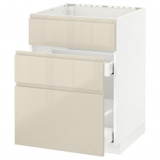Доставка из Польши METOD / MAXIMERA sz stj zl+3fr/2szu, bialy/Voxtorp wysoki polysk jasny bez, 60x60 cm ИКЕА-39142918, ЕВРОИКЕА Калининград