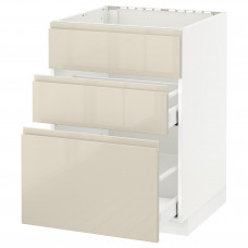 Доставка из Польши METOD / MAXIMERA sz stj zl+3fr/2szu, bialy/Voxtorp wysoki polysk jasny bez, 60x60 cm ИКЕА-89143270, ЕВРОИКЕА Калининград