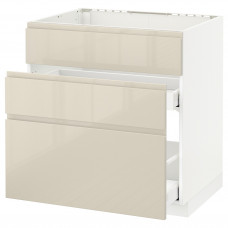 Доставка из Польши METOD / MAXIMERA sz stj zl+3fr/2szu, bialy/Voxtorp wysoki polysk jasny bez, 80x60 cm ИКЕА-99142920, ЕВРОИКЕА Калининград
