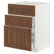 Доставка из Польши METOD / MAXIMERA Sz stj zl+3fr/2sz, bialy Enkoping/brazowy orzech, 60x60 cm ИКЕА-49475054, ЕВРОИКЕА Калининград