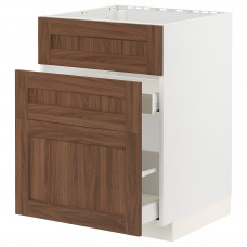 Доставка из Польши METOD / MAXIMERA Sz stj zl+3fr/2sz, bialy Enkoping/brazowy orzech, 60x60 cm ИКЕА-59475044, ЕВРОИКЕА Калининград