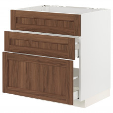 Доставка из Польши METOD / MAXIMERA Sz stj zl+3fr/2sz, bialy Enkoping/brazowy orzech, 80x60 cm ИКЕА-19475055, ЕВРОИКЕА Калининград
