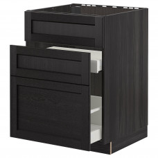 Доставка из Польши METOD / MAXIMERA sz stj zl+3fr/2szu, czarny/Lerhyttan bejcowane na czarno, 60x60 cm ИКЕА-99260107, ЕВРОИКЕА Калининград