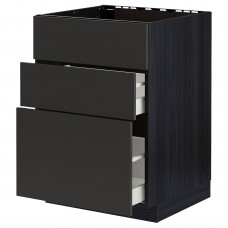 Доставка из Польши METOD / MAXIMERA sz stj zl+3fr/2szu, czarny/Nickebo matowy antracyt, 60x60 cm ИКЕА-29499032, ЕВРОИКЕА Калининград