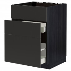 Доставка из Польши METOD / MAXIMERA sz stj zl+3fr/2szu, czarny/Nickebo matowy antracyt, 60x60 cm ИКЕА-39498174, ЕВРОИКЕА Калининград