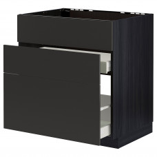 Доставка из Польши METOD / MAXIMERA sz stj zl+3fr/2szu, czarny/Nickebo matowy antracyt, 80x60 cm ИКЕА-39498348, ЕВРОИКЕА Калининград