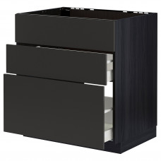 Доставка из Польши METOD / MAXIMERA sz stj zl+3fr/2szu, czarny/Nickebo matowy antracyt, 80x60 cm ИКЕА-59498762, ЕВРОИКЕА Калининград