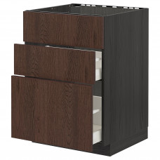 Доставка из Польши METOD / MAXIMERA sz stj zl+3fr/2szu, czarny/Sinarp brazowy, 60x60 cm ИКЕА-89405691, ЕВРОИКЕА Калининград
