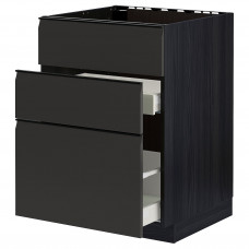 Доставка из Польши METOD / MAXIMERA sz stj zl+3fr/2szu, czarny/Upplov matowy antracyt, 60x60 cm ИКЕА-09495450, ЕВРОИКЕА Калининград