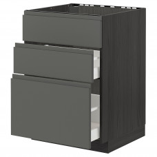 Доставка из Польши METOD / MAXIMERA sz stj zl+3fr/2szu, czarny/Voxtorp ciemnoszary, 60x60 cm ИКЕА-39304067, ЕВРОИКЕА Калининград