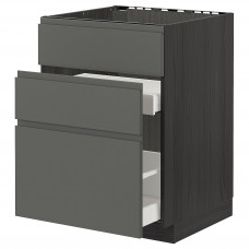 Доставка из Польши METOD / MAXIMERA sz stj zl+3fr/2szu, czarny/Voxtorp ciemnoszary, 60x60 cm ИКЕА-39310723, ЕВРОИКЕА Калининград