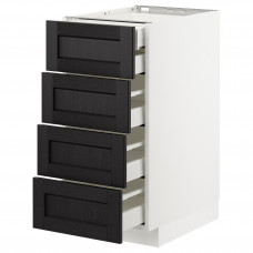 Доставка из Польши METOD / MAXIMERA sz stj 4fr/2n/3sr szu, bialy/Lerhyttan bejcowane na czarno, 40x60 cm ИКЕА-79257530, ЕВРОИКЕА Калининград