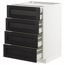 Доставка из Польши METOD / MAXIMERA sz stj 4fr/2n/3sr szu, bialy/Lerhyttan bejcowane na czarno, 60x60 cm ИКЕА-39257532, ЕВРОИКЕА Калининград