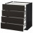 Доставка из Польши METOD / MAXIMERA W 4fr/2n/3d, черный/Kungsbacka антрацит, 80x60 cm ИКЕА-59212420, ЕВРОИКЕА Калининград