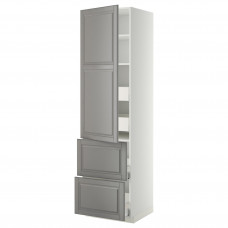 Доставка из Польши METOD / MAXIMERA w sz z pol/4 szu/drz/2 fr, bialy/Bodbyn szary, 60x60x220 cm ИКЕА-89378782, ЕВРОИКЕА Калининград