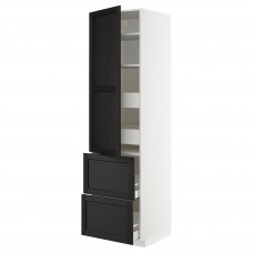 Доставка из Польши METOD / MAXIMERA w sz z pol/4 szu/drz/2 fr, bialy/Lerhyttan bejcowane na czarno, 60x60x220 cm ИКЕА-79353348, ЕВРОИКЕА Калининград