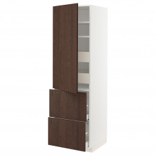 Доставка из Польши METOD / MAXIMERA w sz z pol/4 szu/drz/2 fr, bialy/Sinarp brazowy, 60x60x200 cm ИКЕА-19404911, ЕВРОИКЕА Калининград