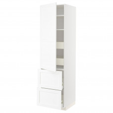 Доставка из Польши METOD / MAXIMERA w sz z pol/4 szu/drz/2 fr, bialy Enkoping/bialy imitacja drewna, 60x60x220 cm ИКЕА-09473556, ЕВРОИКЕА Калининград