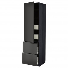 Доставка из Польши METOD / MAXIMERA w sz z pol/4 szu/drz/2 fr, czarny/Upplov matowy antracyt, 60x60x220 cm ИКЕА-89495366, ЕВРОИКЕА Калининград