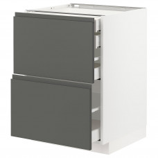 Доставка из Польши METOD / MAXIMERA sz stj 2fr/2n/sr/w szu, bialy/Voxtorp ciemnoszary, 60x60 cm ИКЕА-69306499, ЕВРОИКЕА Калининград