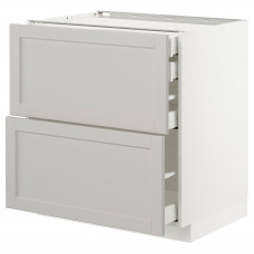 Доставка из Польши METOD / MAXIMERA sz stj 2fr/2n/sr/w szu, bialy/Lerhyttan jasnoszary, 80x60 cm ИКЕА-09274335, ЕВРОИКЕА Калининград