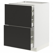 Доставка из Польши METOD / MAXIMERA sz stj 2fr/2n/sr/w szu, bialy/Nickebo matowy antracyt, 60x60 cm ИКЕА-09497623, ЕВРОИКЕА Калининград