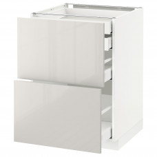 Доставка из Польши METOD / MAXIMERA sz stj 2fr/2n/sr/w szu, bialy/Ringhult jasnoszary, 60x60 cm ИКЕА-49141800, ЕВРОИКЕА Калининград