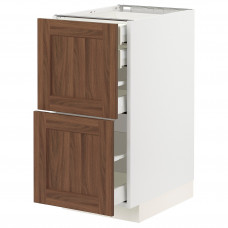 Доставка из Польши METOD / MAXIMERA W stj 2fr/2n/d/w, белый Enkoping/коричневый орех, 40x60 cm ИКЕА-19475041, ЕВРОИКЕА Калининград