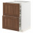 Доставка из Польши METOD / MAXIMERA W stj 2fr/2n/d/w, белый Enkoping/коричневый орех, 60x60 cm ИКЕА-99475042, ЕВРОИКЕА Калининград