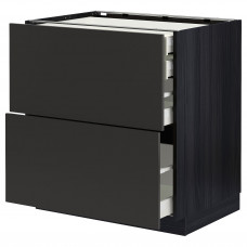Доставка из Польши METOD / MAXIMERA sz stj 2fr/2n/sr/w szu, czarny/Nickebo matowy antracyt, 80x60 cm ИКЕА-19498132, ЕВРОИКЕА Калининград