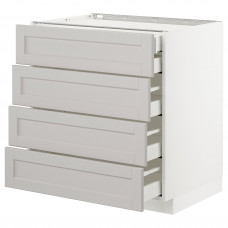 Доставка из Польши METOD / MAXIMERA sz stj 4fr/2n/3sr szu, bialy/Lerhyttan jasnoszary, 80x60 cm ИКЕА-09274321, ЕВРОИКЕА Калининград