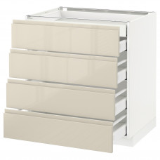 Доставка из Польши METOD / MAXIMERA sz stj 4fr/2n/3sr szu, bialy/Voxtorp wysoki polysk jasny bez, 80x60 cm ИКЕА-79142898, ЕВРОИКЕА Калининград