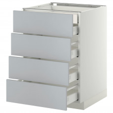 Доставка из Польши METOD / MAXIMERA W stj 4fr/2n/3d, белый/веддинге серый, 60x60 cm ИКЕА-89916357, ЕВРОИКЕА Калининград