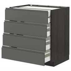 Доставка из Польши METOD / MAXIMERA sz stj 4fr/2n/3sr szu, czarny/Voxtorp ciemnoszary, 80x60 cm ИКЕА-59310109, ЕВРОИКЕА Калининград