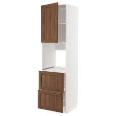 Доставка из Польши METOD / MAXIMERA W sz n pie dr/2fr/2w szu, белый Enkoping/коричневый орех, 60x60x220 cm ИКЕА-99475216, ЕВРОИКЕА Калининград