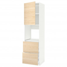 Доставка из Польши METOD / MAXIMERA w sz n pie dr/2fr/2w szu, bialy/Askersund wzor jasny jesion, 60x60x220 cm ИКЕА-59465945, ЕВРОИКЕА Калининград